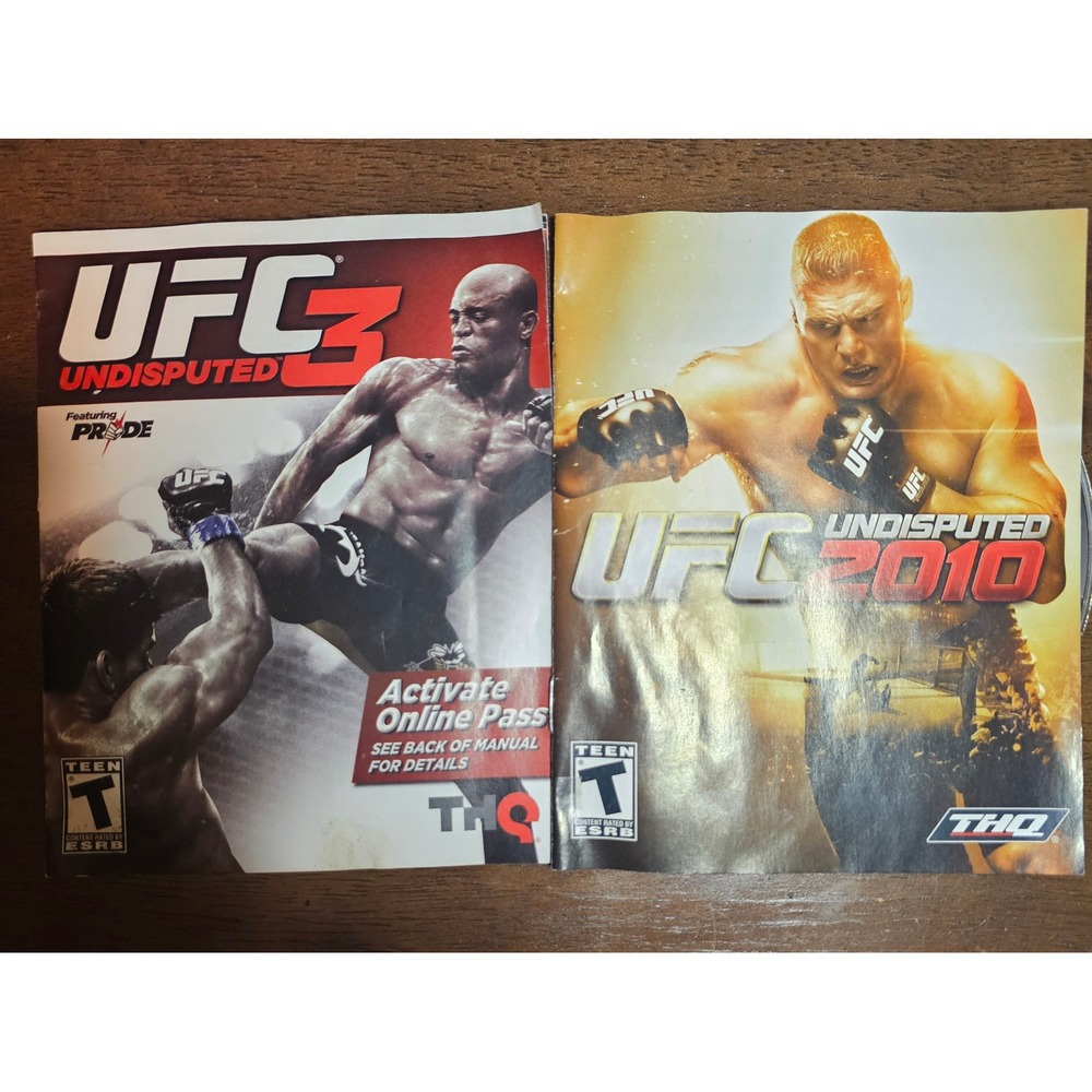 UFC Undisputed 2010 & UFC 2009 PS3 Games, Disc & Manual Included!
